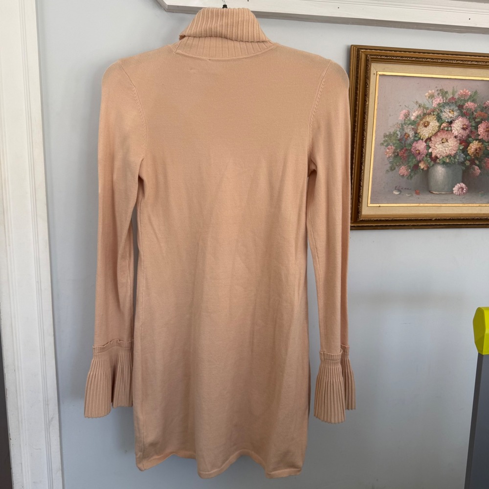NWT House of Harlow 1960 X Revolve Nude Marni Turtleneck Knit Mini Dress size L - Picture 4 of 6